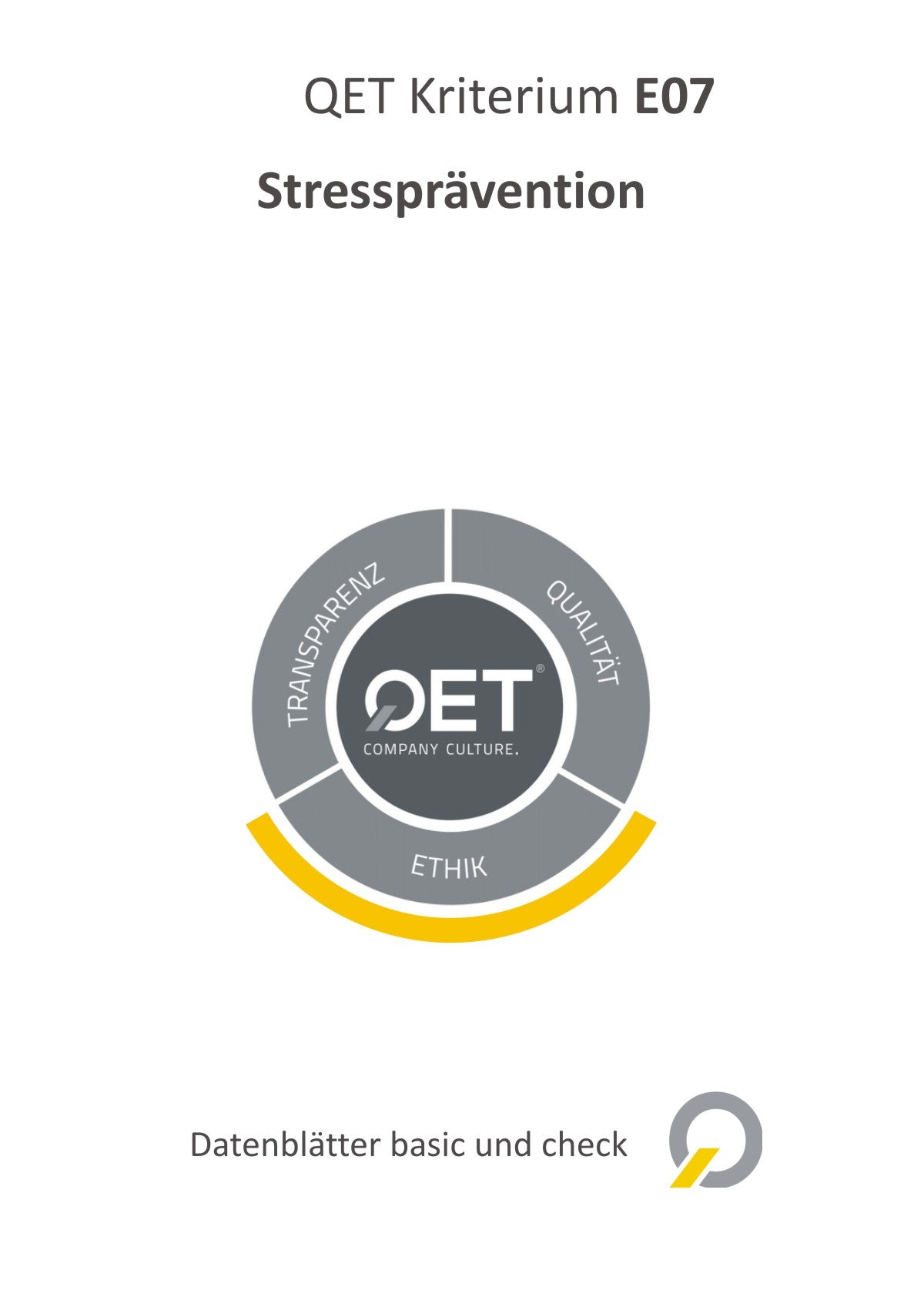 E07 Stress prevention